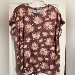 LuLaRoe Leah Cuffed Tunic Shirt 2XL